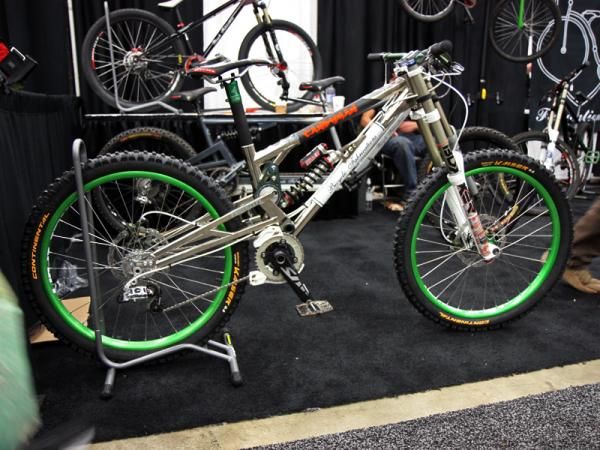 Bicycle Innovations had the only true downhill bike at this year's NAHBS.