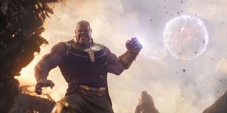 Thanos destroying Titan's Moon