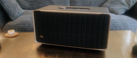 The JBL Authentics 500 on a gold table