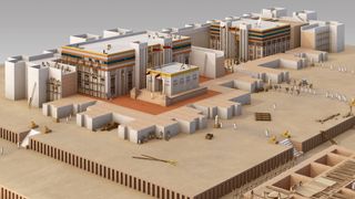 A digital reconstruction of the Sumerian temple.