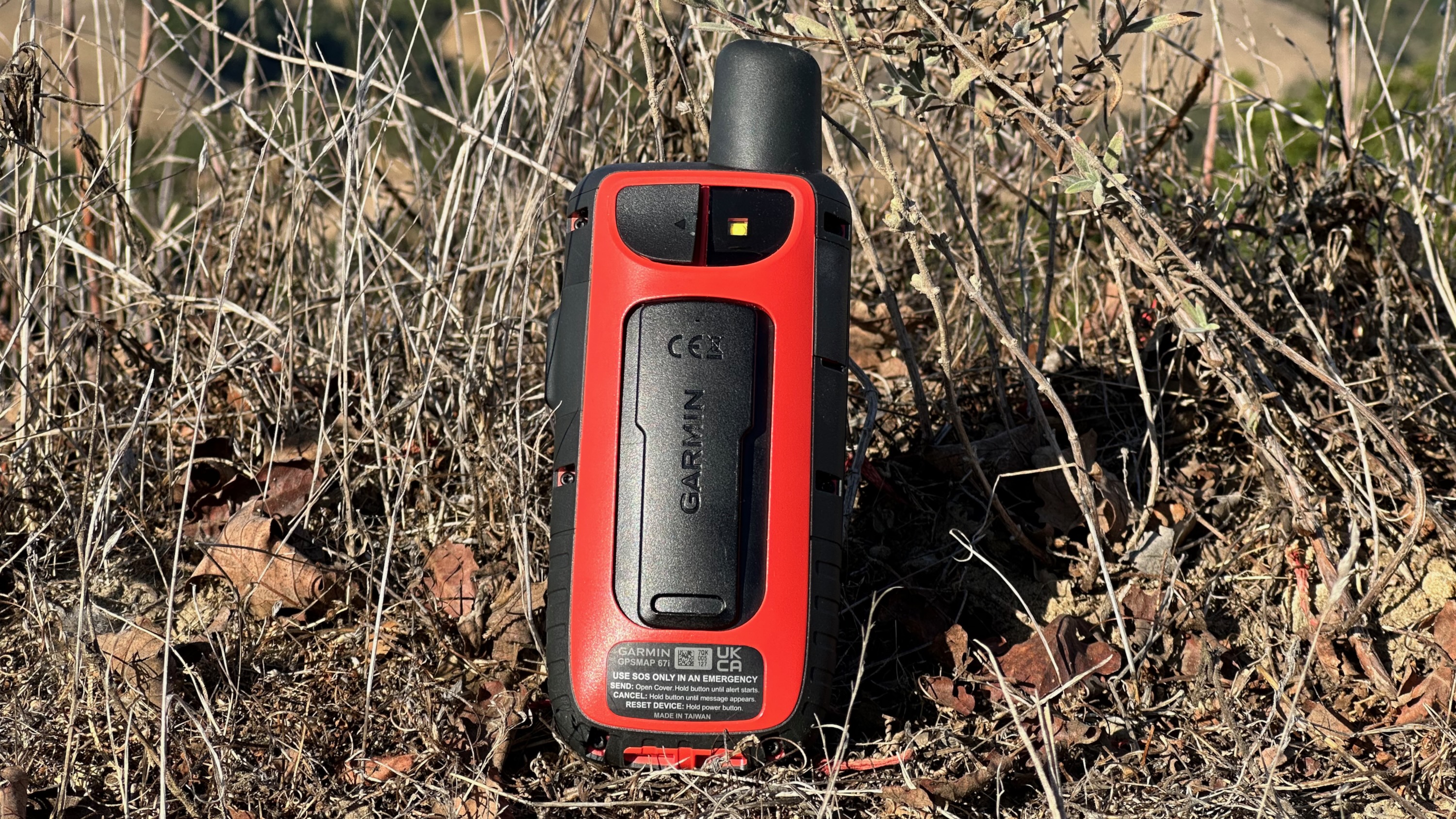 A rear view of the Garmin GPSMAP 67i