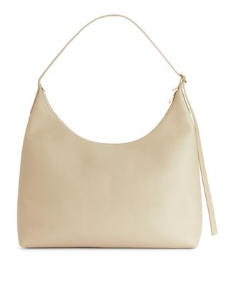 Leather Shoulder Bag - Beige - Arket Gb