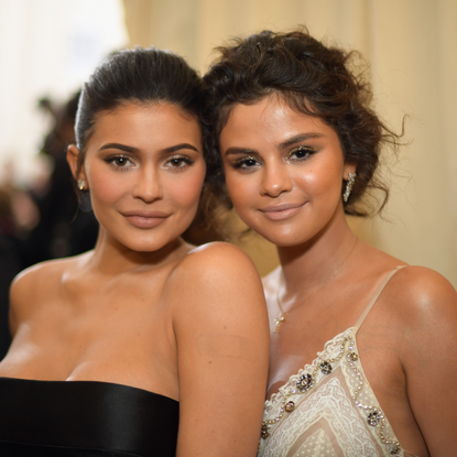 Kylie Jenner and Selena Gomez attends the Heavenly Bodies: Fashion & The Catholic Imagination Costume Institute Gala at The Metropolitan Museum of Art on May 7, 2018 in New York City.