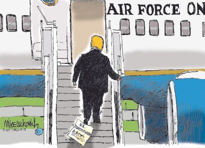 Political&nbsp;Cartoon&nbsp;U.S. Trump National Emergency Constitution