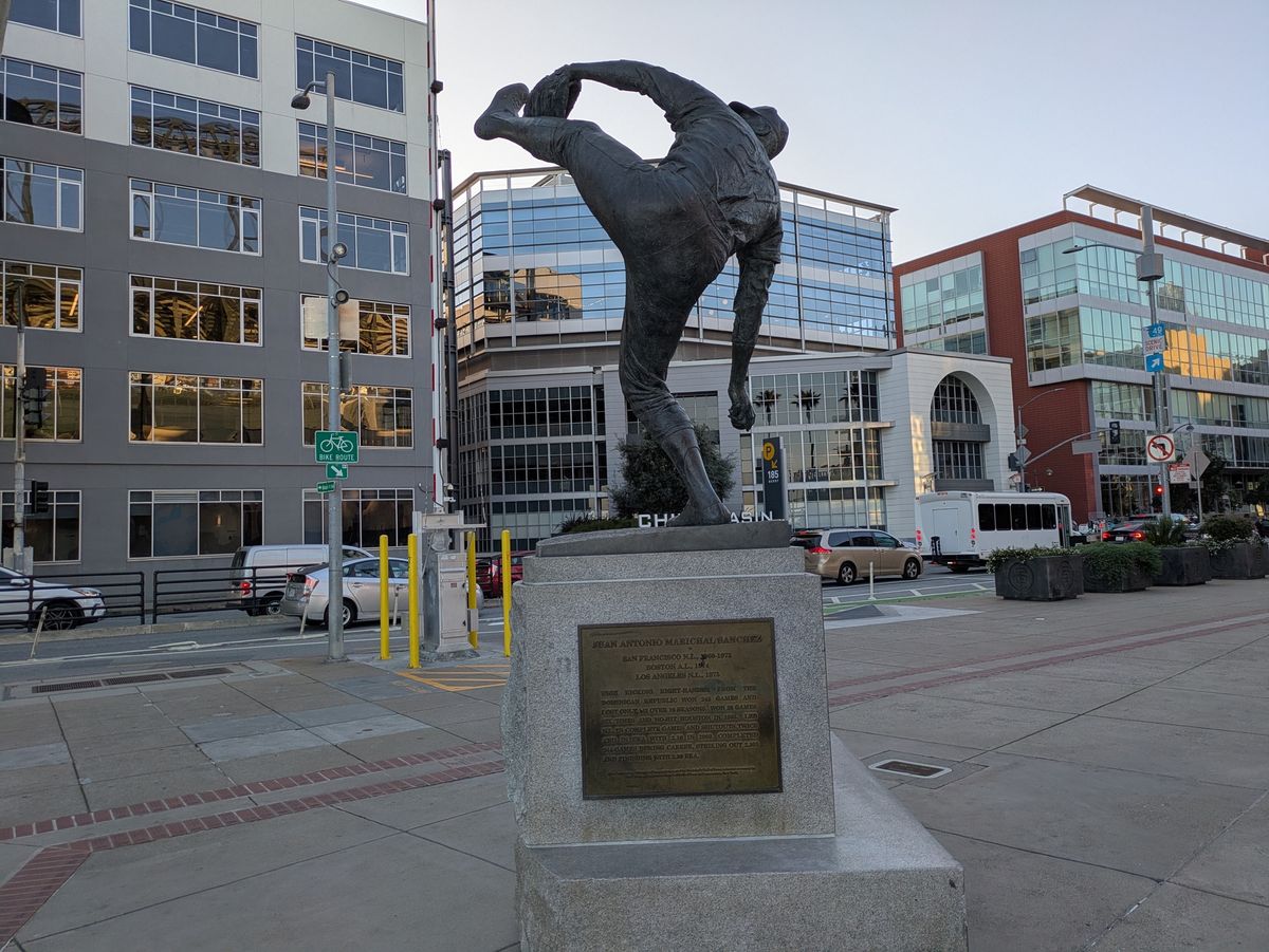 Juan Marichal statue shot with Pixel 8a