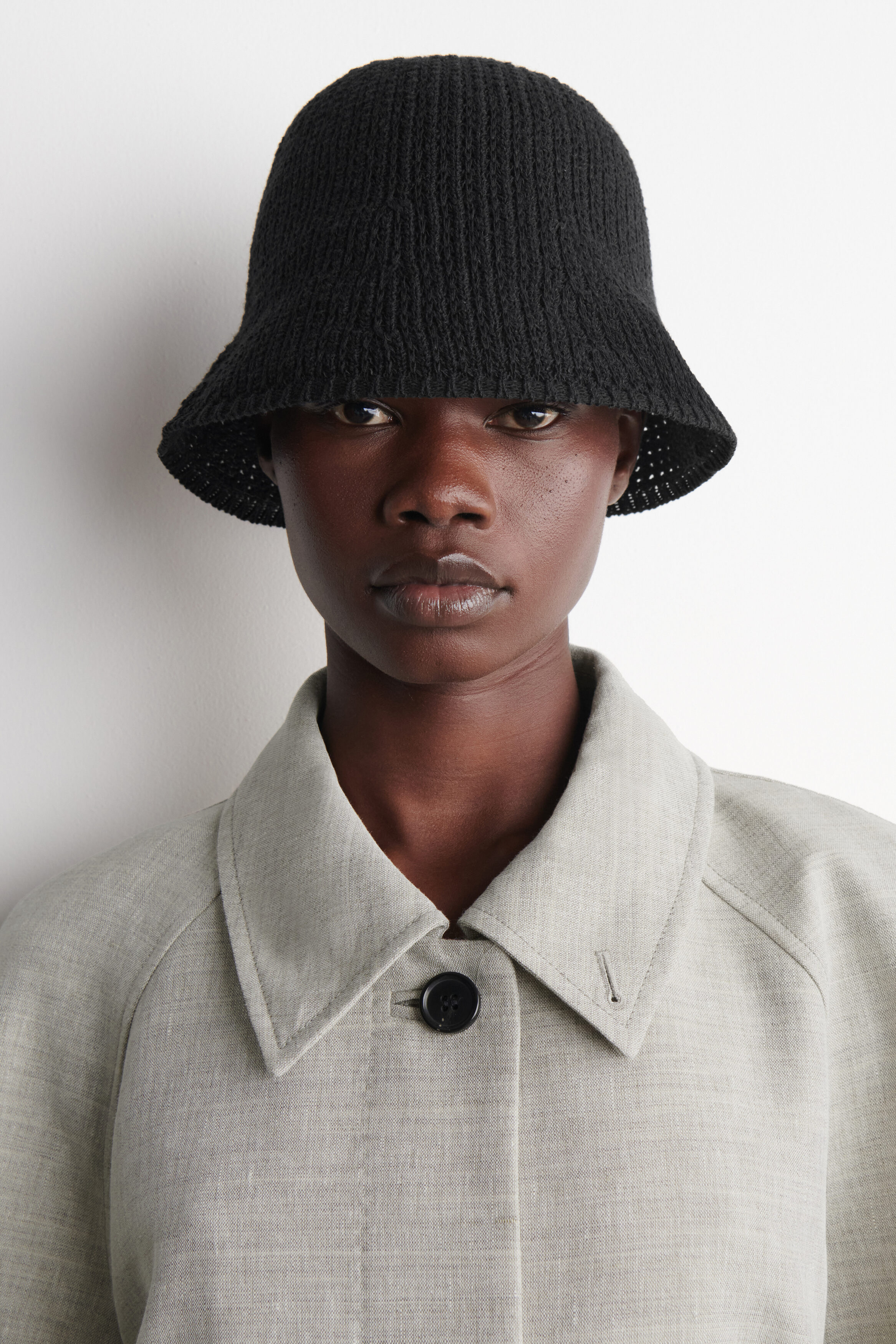 Open-Knit Bucket Hat
