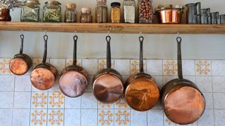 Copper pots and pans