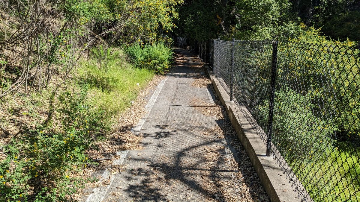 Bike path off the highway