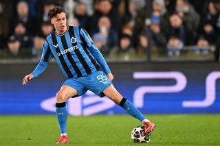 BRUGGE - Maxim De Cuyper of Club Brugge KV during the UEFA Champions League playoff match between Club Brugge and Atalanta BC at the Jan Breydel Stadium on Feb. 12, 2025 in Bruges, Belgi'. ANP | Hollandse Hoogte | Gerrit van Keulen (Photo by ANP via Getty Images) Arsenal target