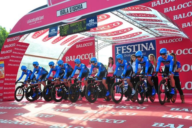 Garmin Sharp start their team time trial
