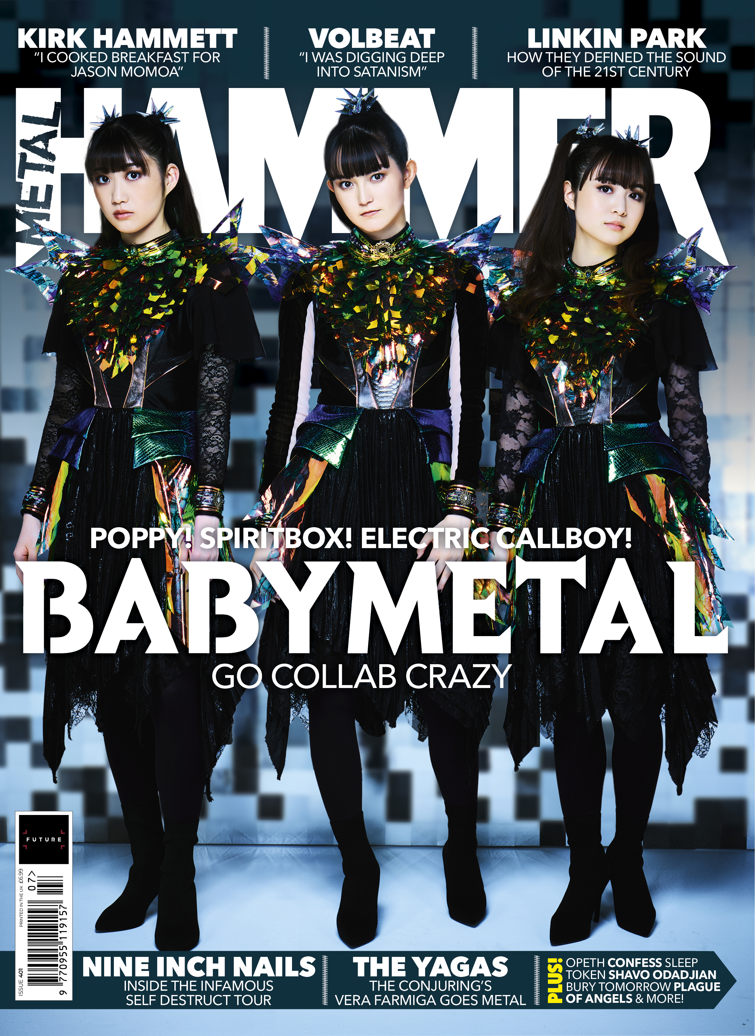 Metal Hammer issue 401 cover, featuring Babymetal