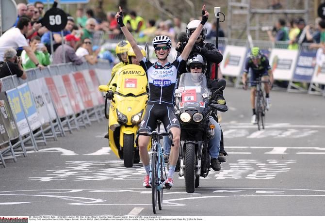 Wout Poels (Omega Pharma-Quickstep) wins stage 4 in Arrate