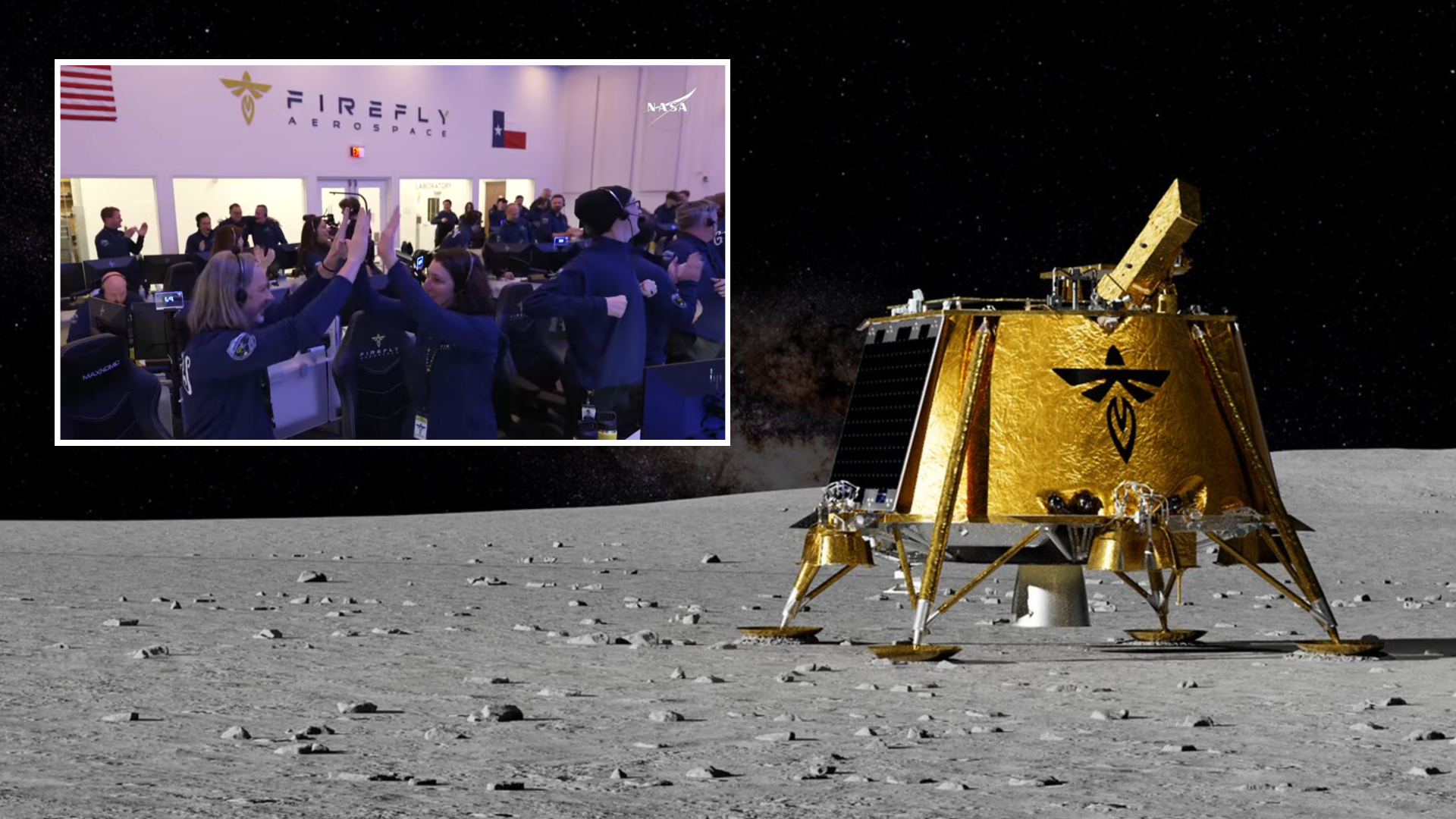 'We're on the moon!' Private Blue Ghost moon lander aces historic lunar landing for NASA