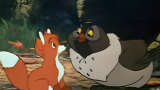The fox and the owl in The Fox and the Hound.