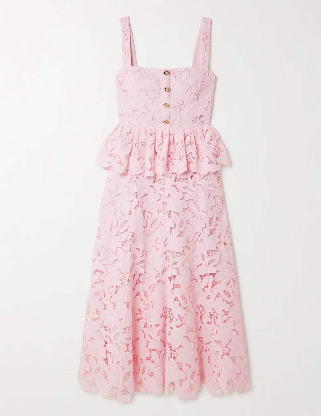Self Portrait, Guipure Lace Peplum Midi