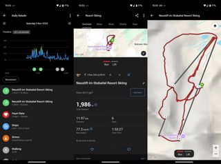 Garmin Connect screens