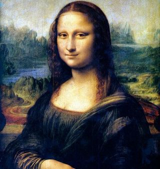 This is a retouched picture of the Mona Lisa, a painting by Leonardo DaVinci, currently housed at the Louvre museaum in Paris, France. It has been digitally altered from its original versio by modifying it's colors.