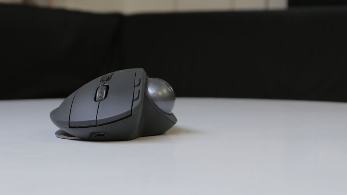 The mouse can either be laid flat or...