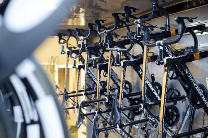 Once built, the bikes were loaded up into Optum's trucks
