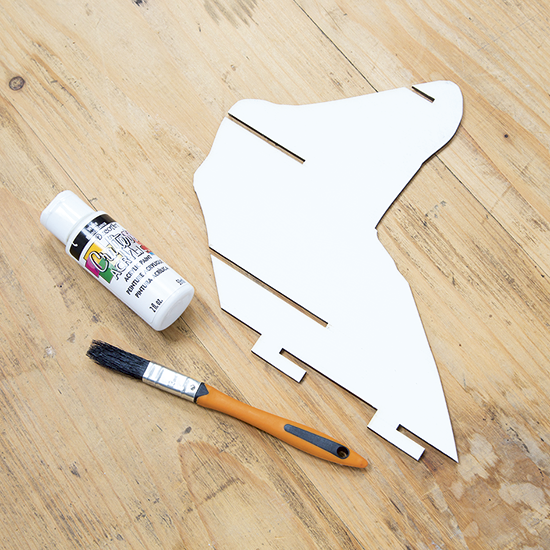 cutting board and paintbrush