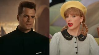Henry Cavill in Argylle and Taylor Swift in Karma music video