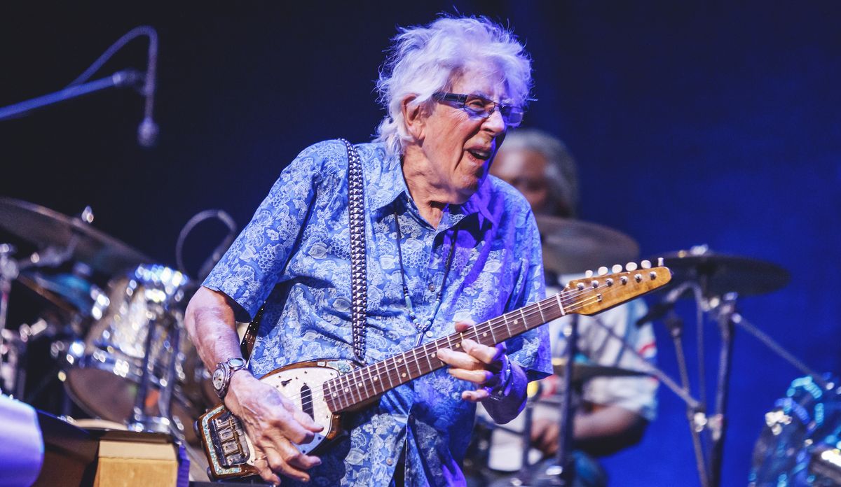 John Mayall performs onstage at Teatro Nuevo Apolo on October 08, 2019 in Madrid, Spain