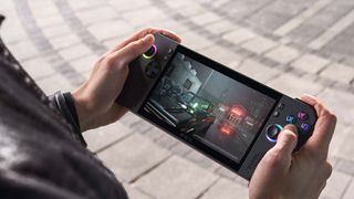 ASUS ROG Ally X played on the go.
