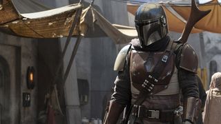 A still from the promotional materials for "The Mandalorian" on Disney+.