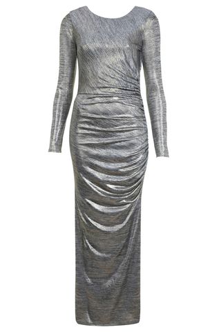 Miss Selfridge Gold Foil Drape Maxi Dress, £45