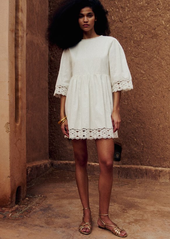 Mazarine Dress - Ecru - Organic Cotton - S&eacute;zane