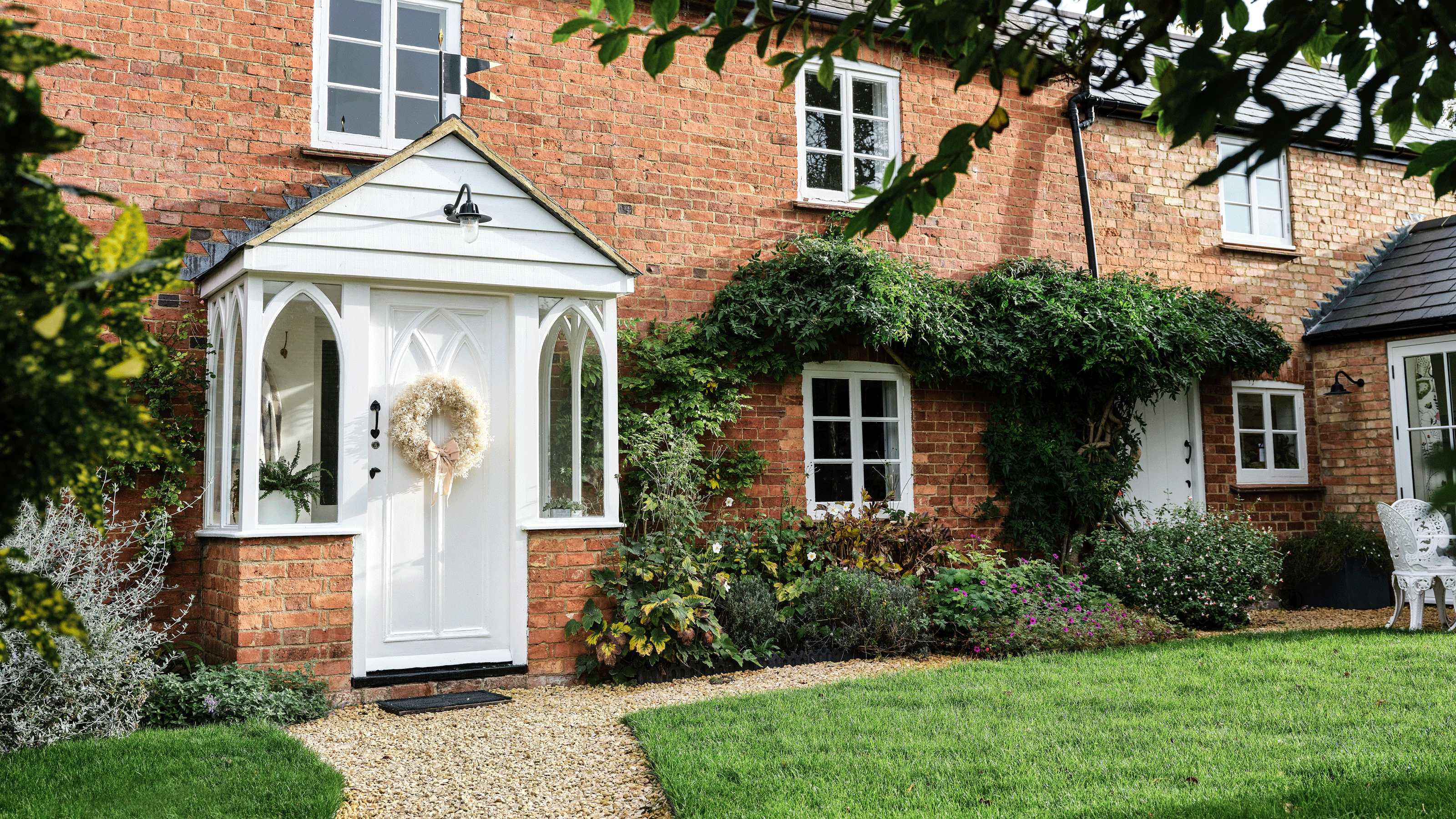 White porch enclosed