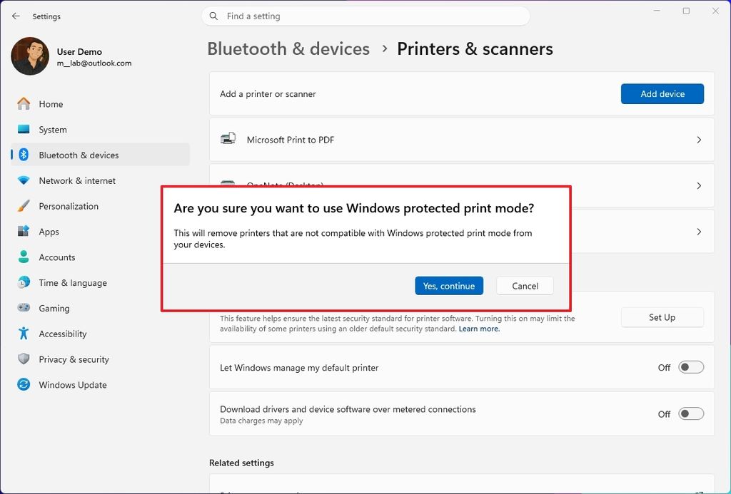 Settings new dialog UI