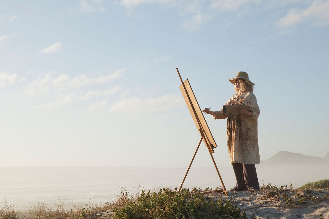 Painting by the sea