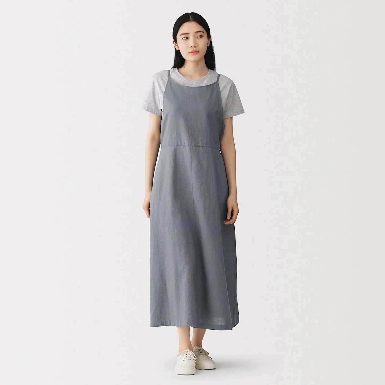 Women's Hemp Blend Pinafore Dress (dark Grey - Xs)