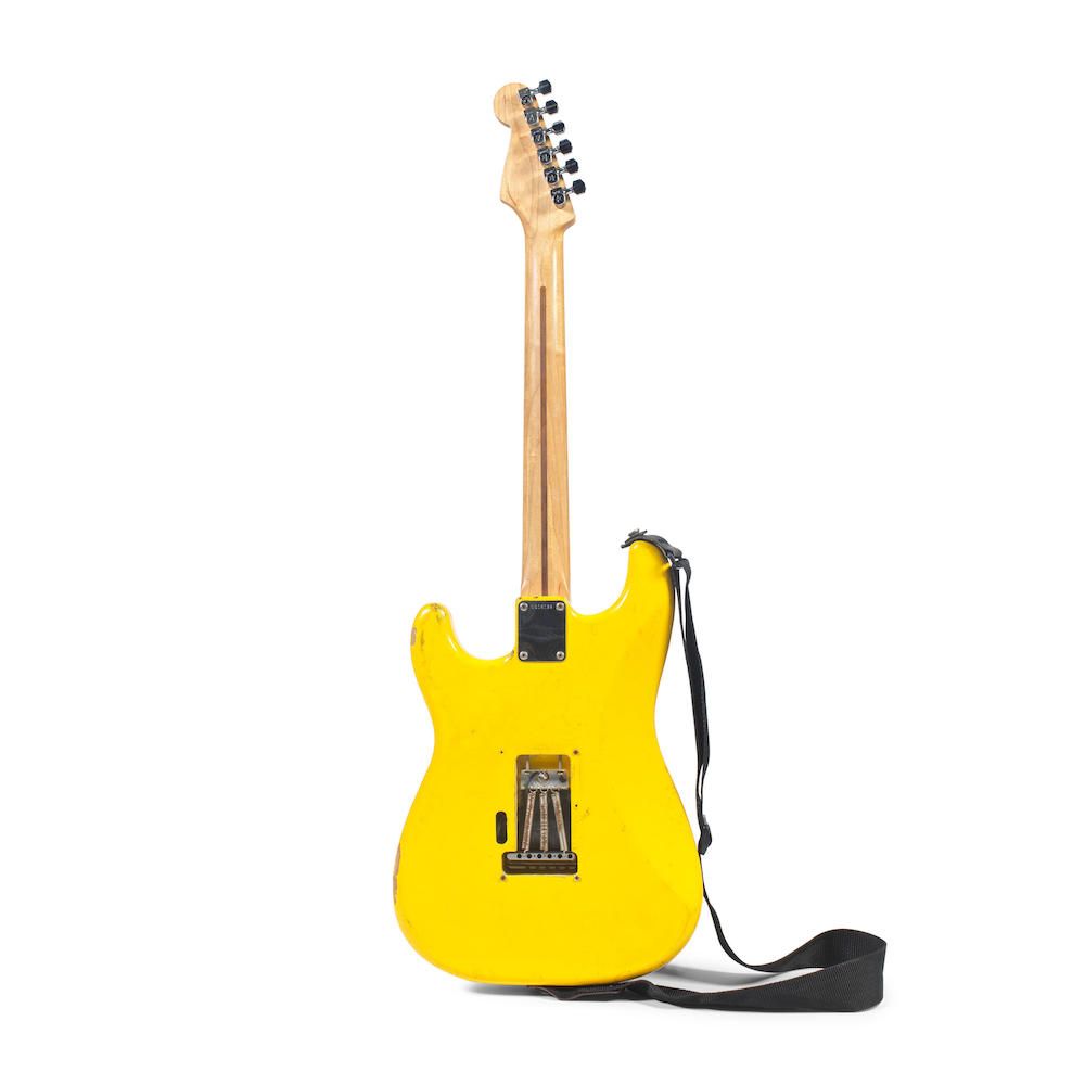 A Graffiti Yellow prototype Strat that once belonged to Jeff Beck