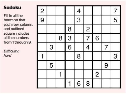An unsolved sudoku.