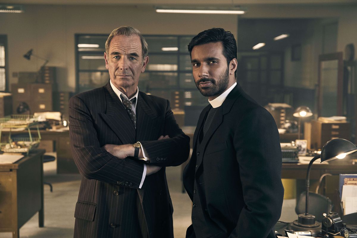 Grantchester stars Rishi Nair and Robson Green