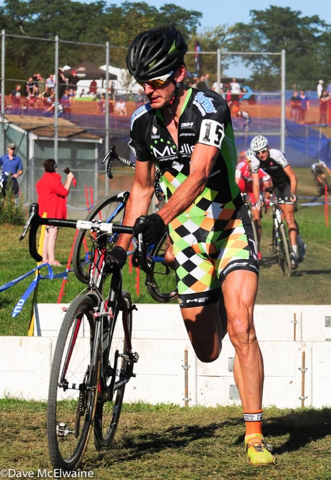 Lukas Winterberg (Mueller Landscape/ BH Bikes) racing in second position on lap one