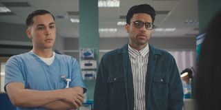 Marty and Adi look concerned in this week's Casualty.