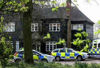 Police at Peaches Geldof's house after she died