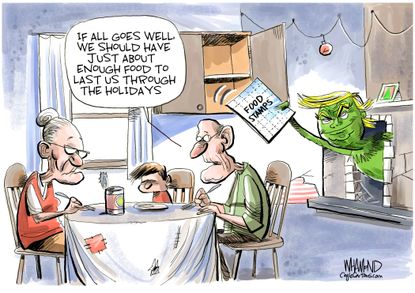 Political Cartoon U.S. The Trump Who Stole Food Stamps