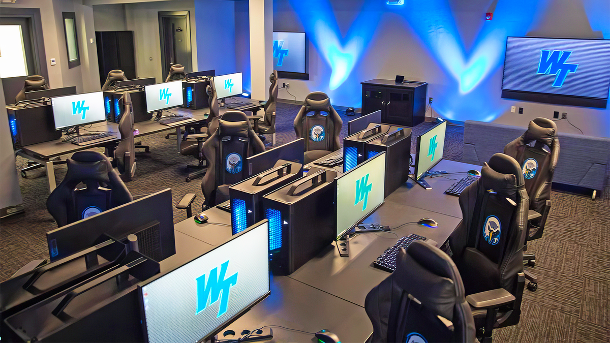 The new esports classroom at Wake Tech.