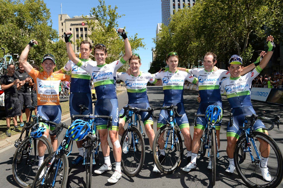 A happy Orica-GreenEdge team