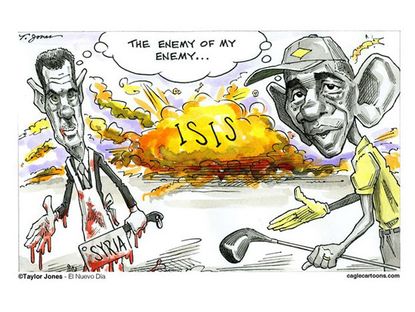 Obama cartoon world Syria ISIS