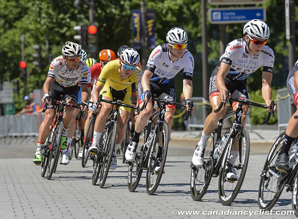 Race leader Gregory Daniel (Axeon Hagens Berman) was well protected.