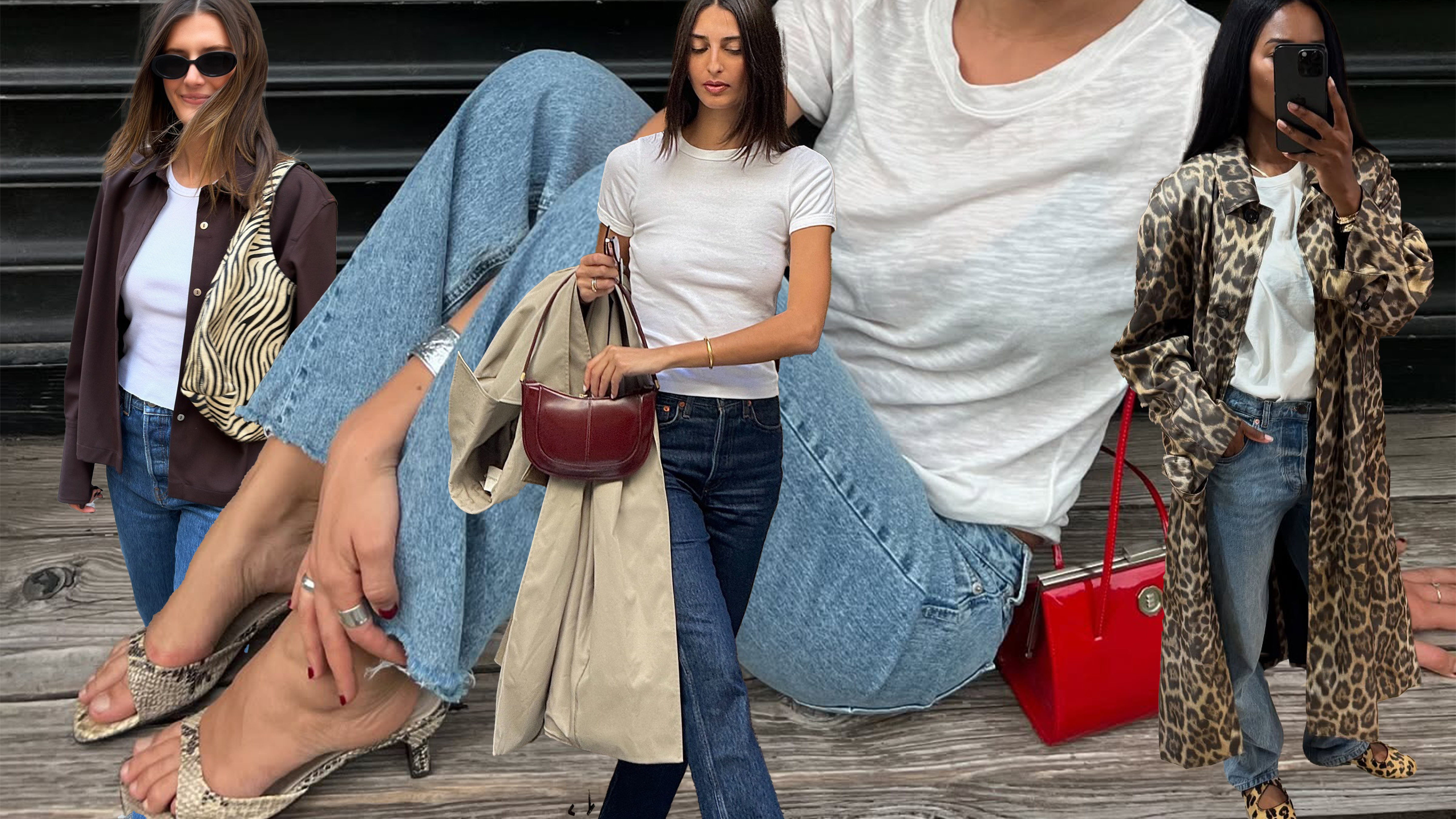 White T-shirt and jeans outfits spring 2026 