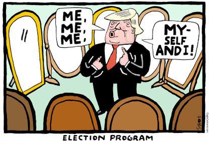 Political Cartoon World Trump 2016