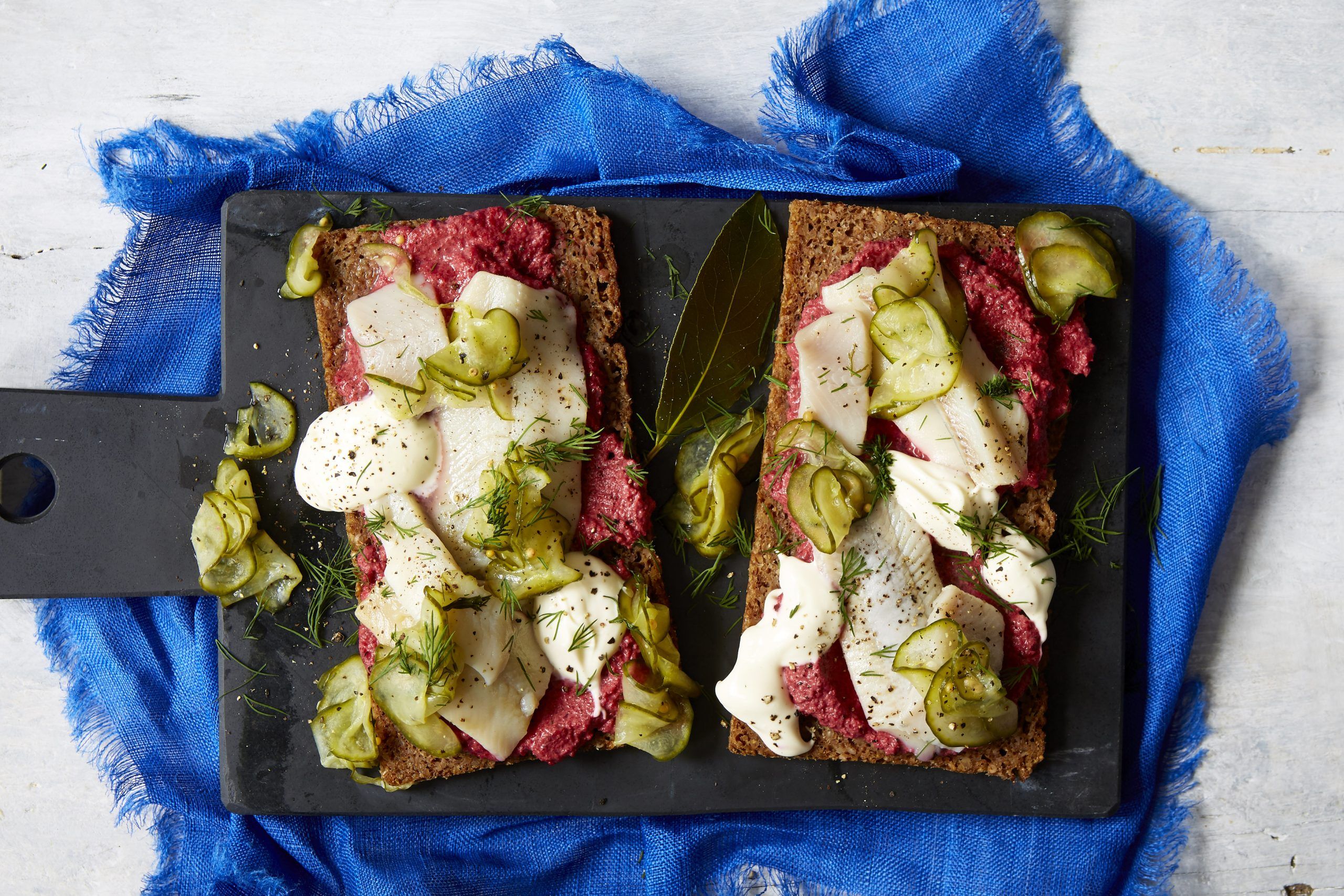Smorrobrod with herrings recipe