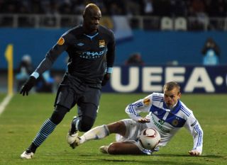 Mario Balotelli in action for Manchester City against Dynamo Kyiv in March 2011.