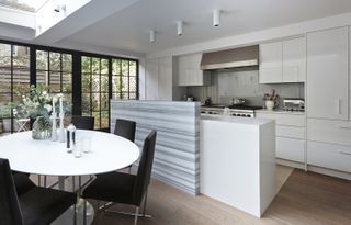 small kitchen extension ideas white surfaces
